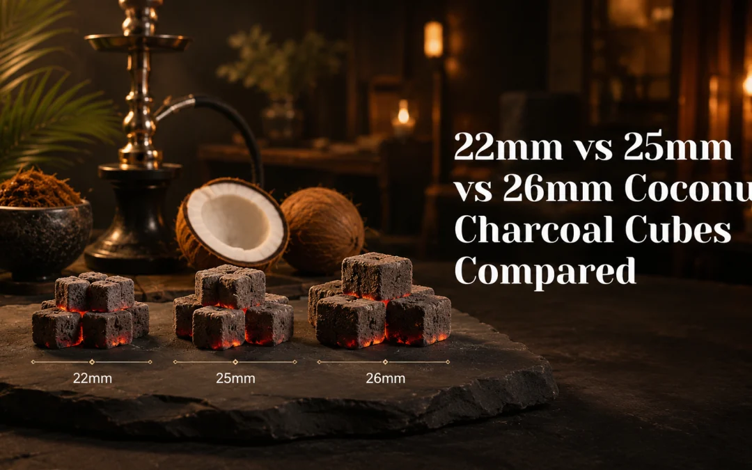22mm vs 25mm vs 26mm Coconut Charcoal Cubes Compared